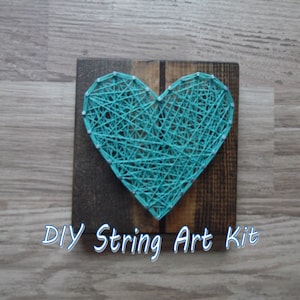 mini heart diy kit, mini kids string art kit, diy string art kit, mini string art kit, heart string art kit, kids diy string art kit, string