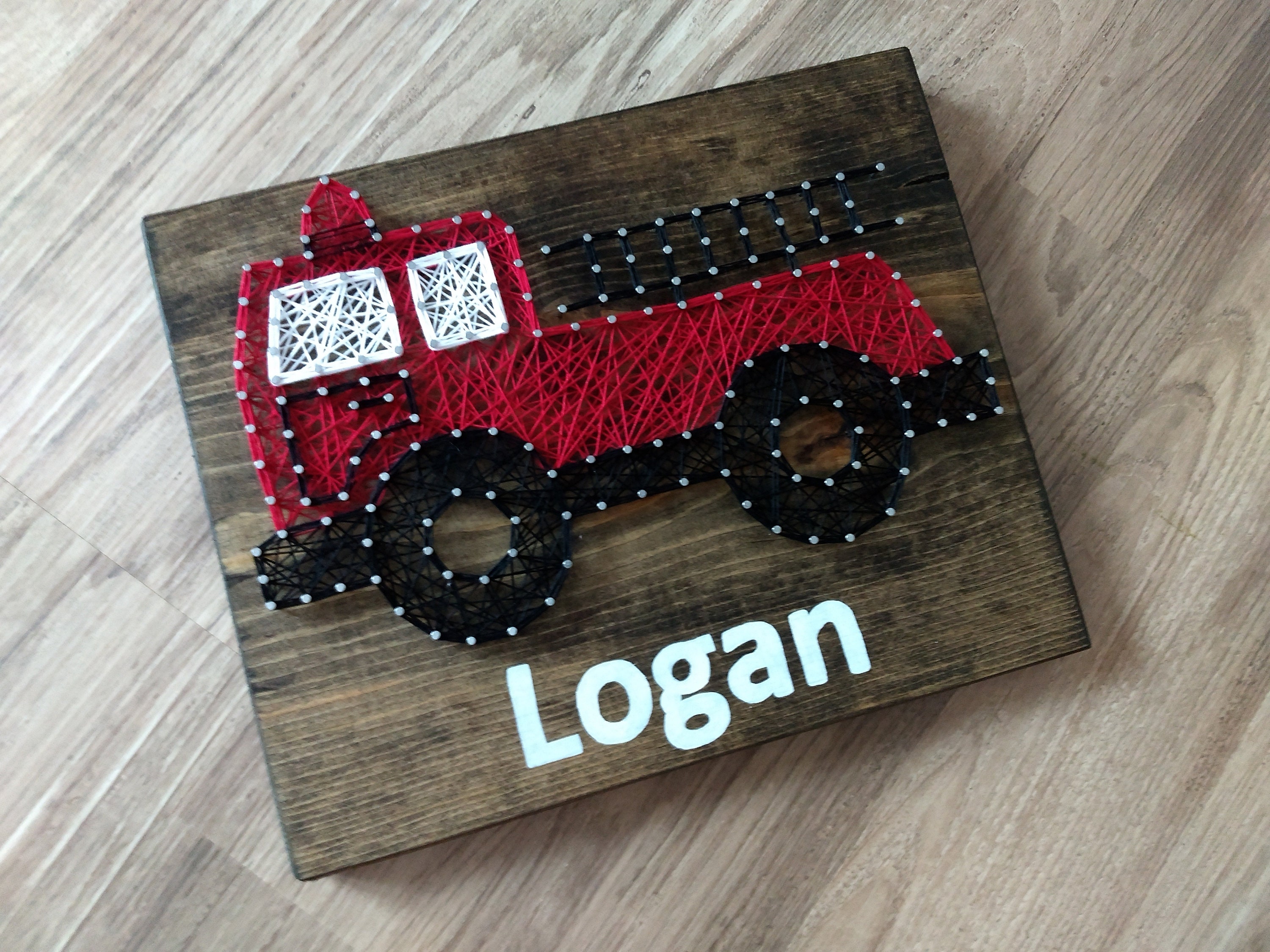 Fire Truck String Art firetruck string art string art | Etsy