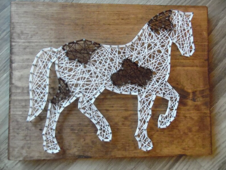 Horse String Art Animal String Art Horse Art String Horse | Etsy