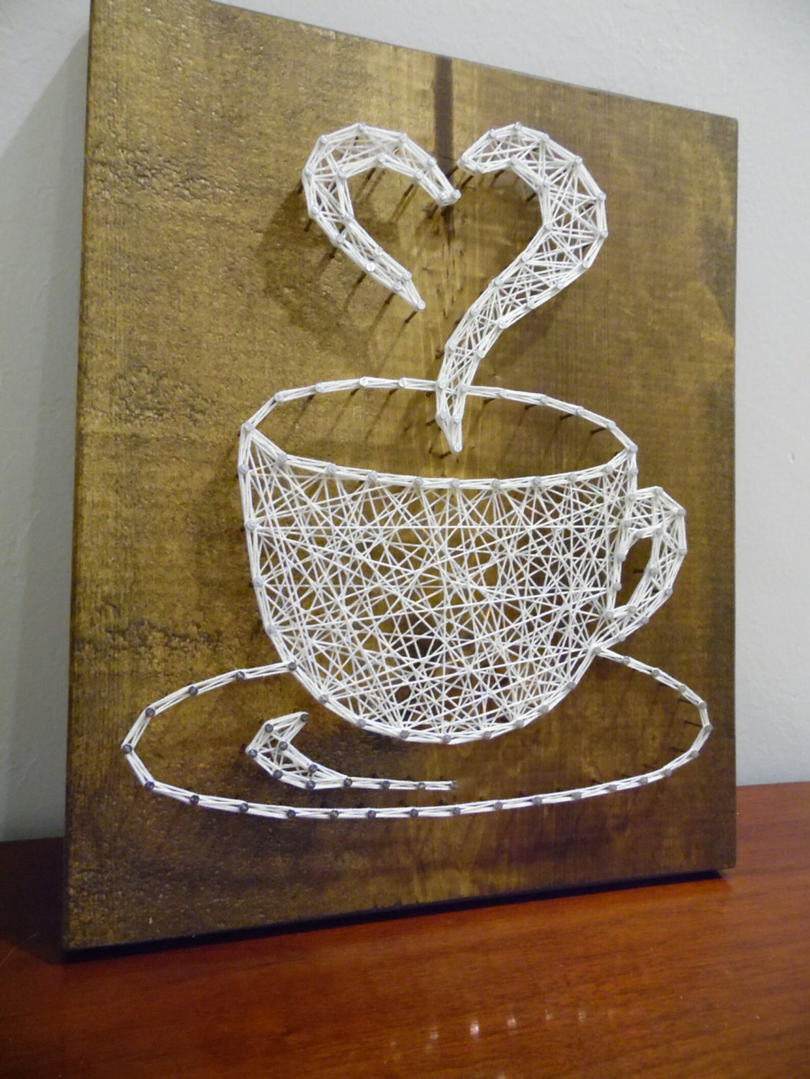 Coffee String Art Coffee Cup String Art String Art Coffee Etsy