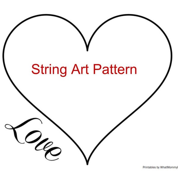 string art template, string art pattern, diy string art, heart string art, heart string art pattern, diy string design, template string art