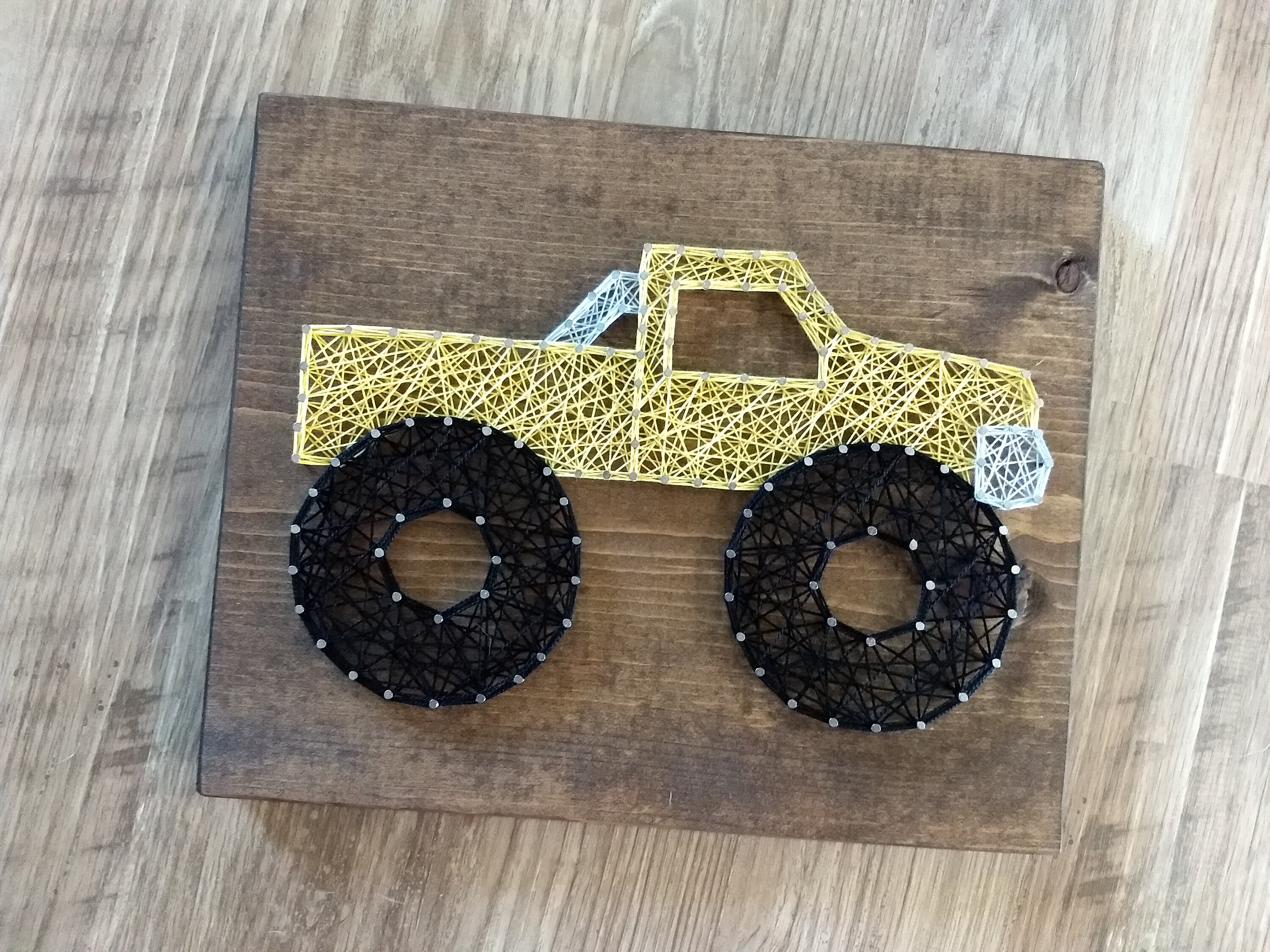 Monster truck string art string art monster truck monster | Etsy