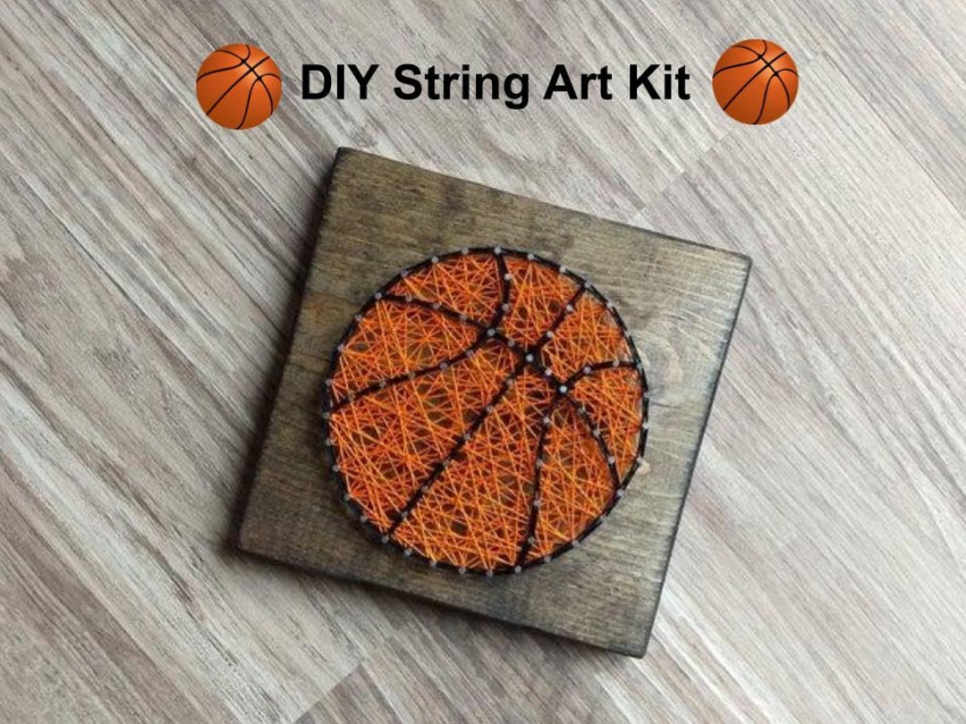 Diy String Art Kit, Basketball String Art, Kids Diy Craft, Basketball