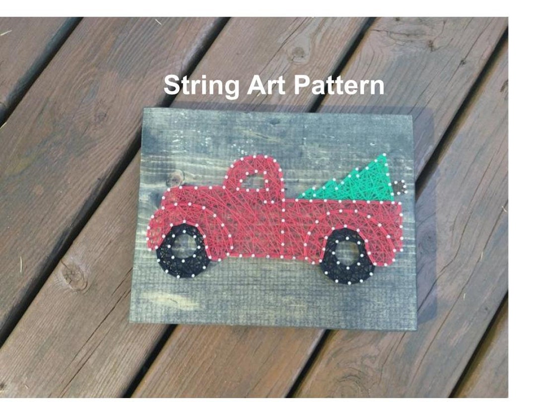 String Art Template, String Art Pattern, Christmas String Art Pattern ...