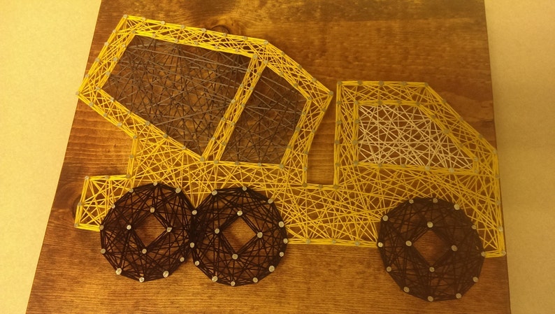 String Art Truck Cement Truck String Art Construction String | Etsy