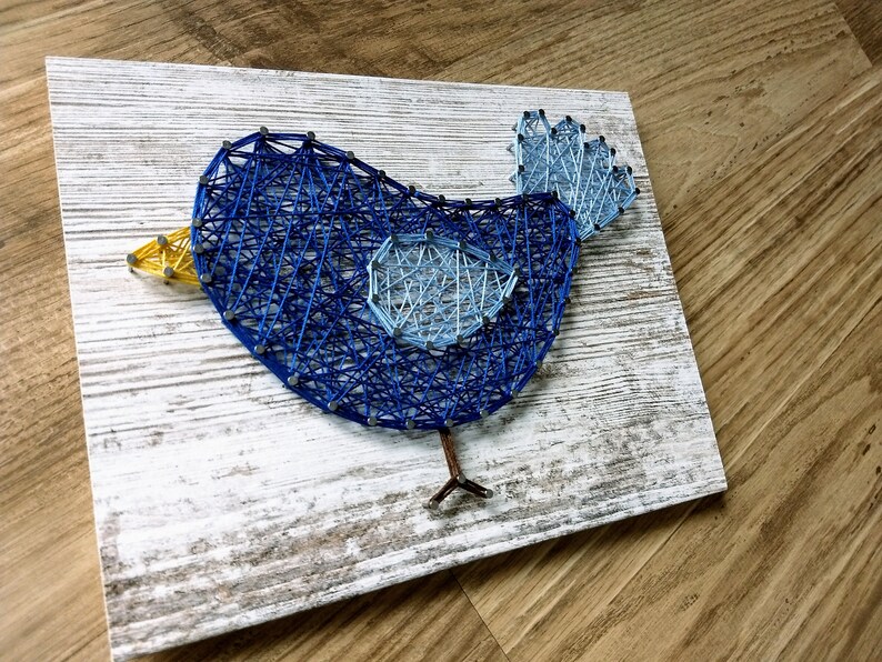 Spring String Art Blue Bird String Art Bird Decor Blue Bird - Etsy