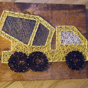 String Art Truck, Cement Truck String Art, Construction String Art ...