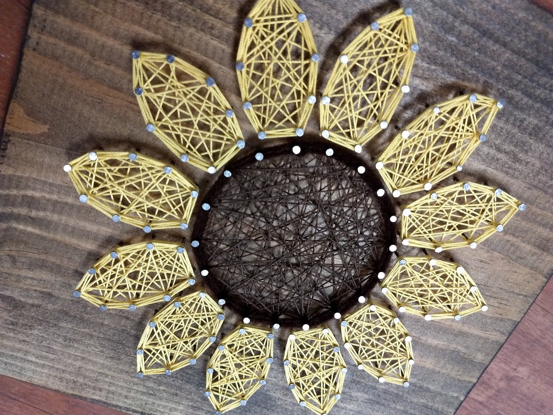 Sunflower String Art Pattern String Art Pattern String Art - Etsy