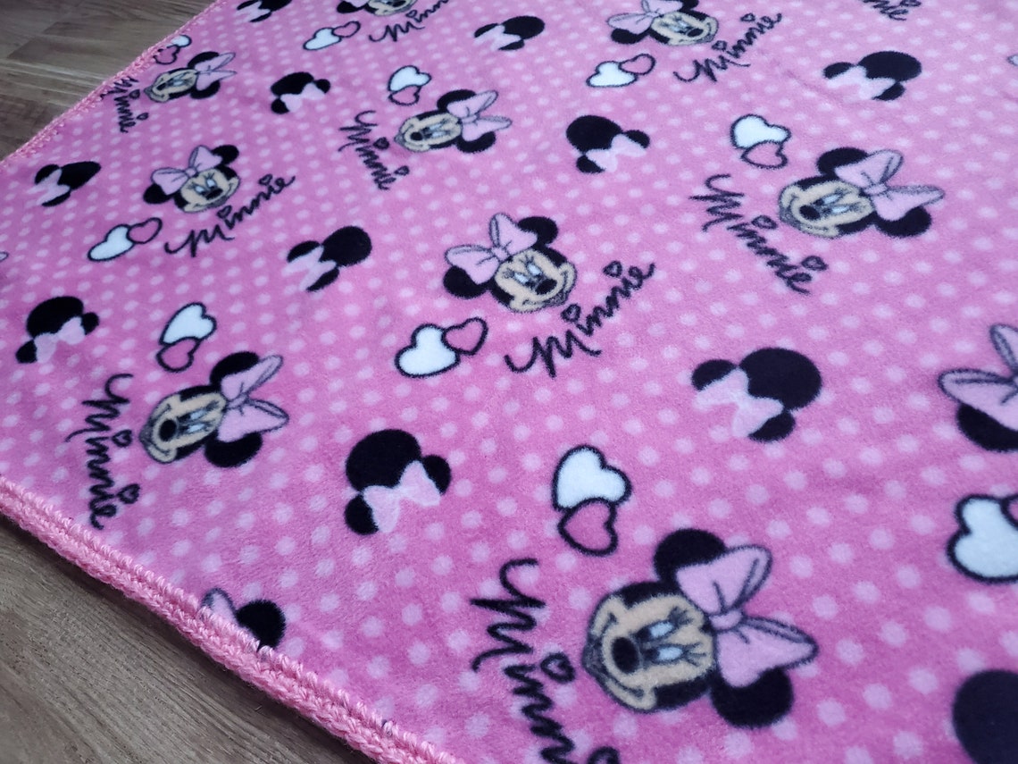 Minnie Baby Blanket Baby Girl Blanket Minnie Mouse Blanket Etsy