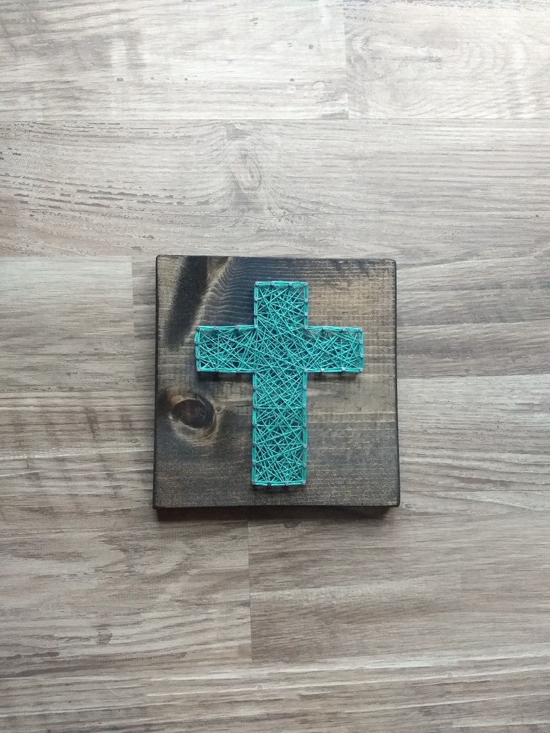 Cross String Art String Art Kit Mini Diy Kit Diy String Etsy