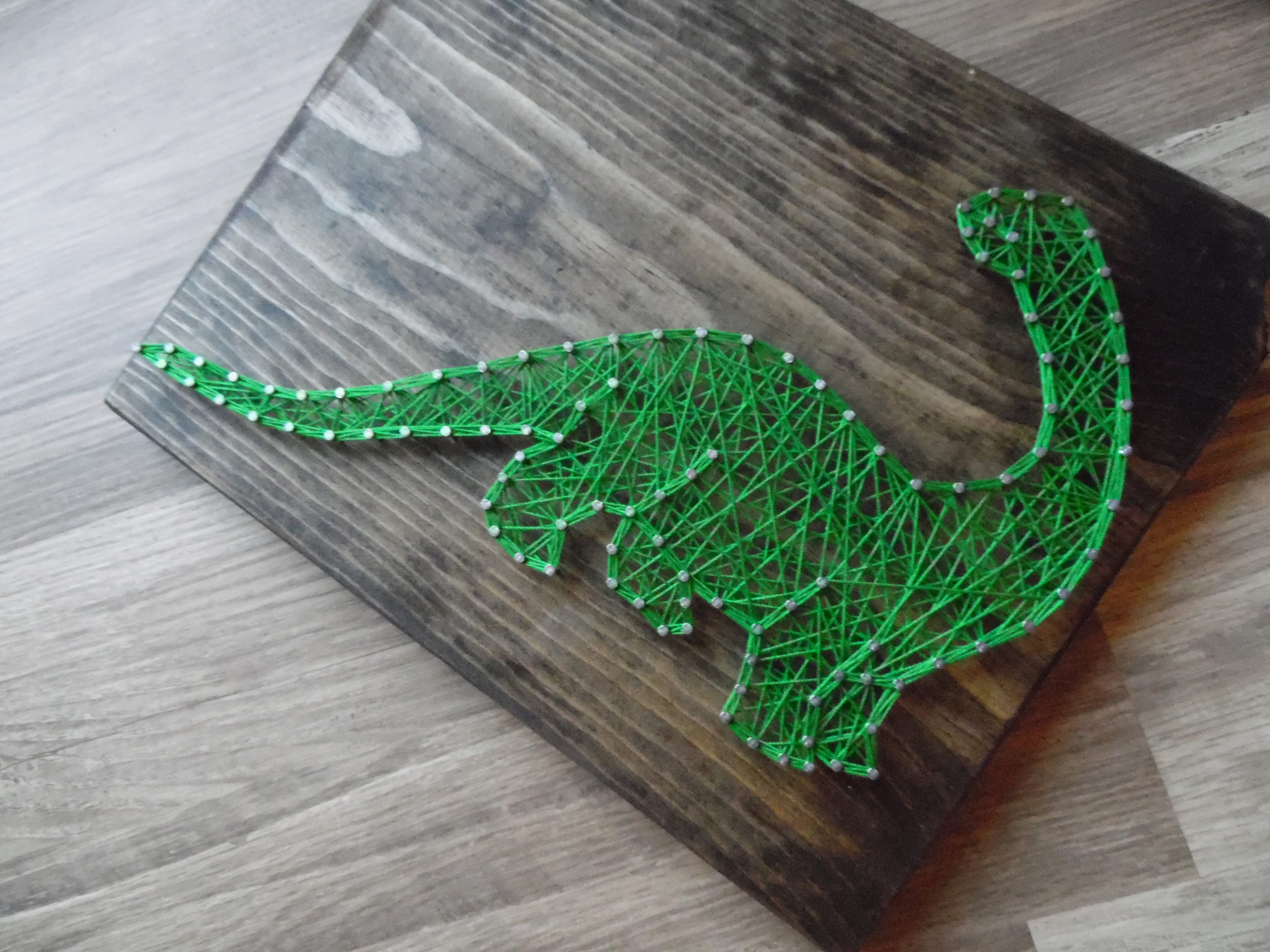 Dinosaur String Art Brontosaurus String Art Brontosaurus Etsy