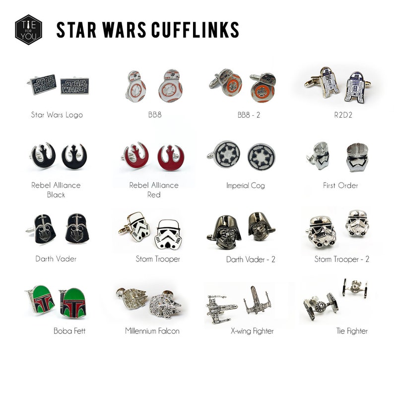 star wars cufflinks set
