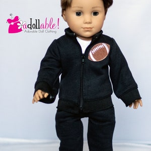 Fits like American boy doll clothes/ 18 inch doll clothes/ Sports Collection Football Jacket and Jogger Pants