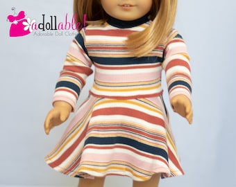 18 Inch Doll Clothes: Snazzy Striped Knit Dress