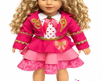 Princess Pink Outfit for 18 inch American Girl Doll