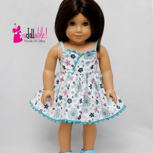 Si adatta come vestiti per bambole American Girl/vestiti per bambole da 18 pollici/vestito estivo floreale verde acqua/blu navy/lilla