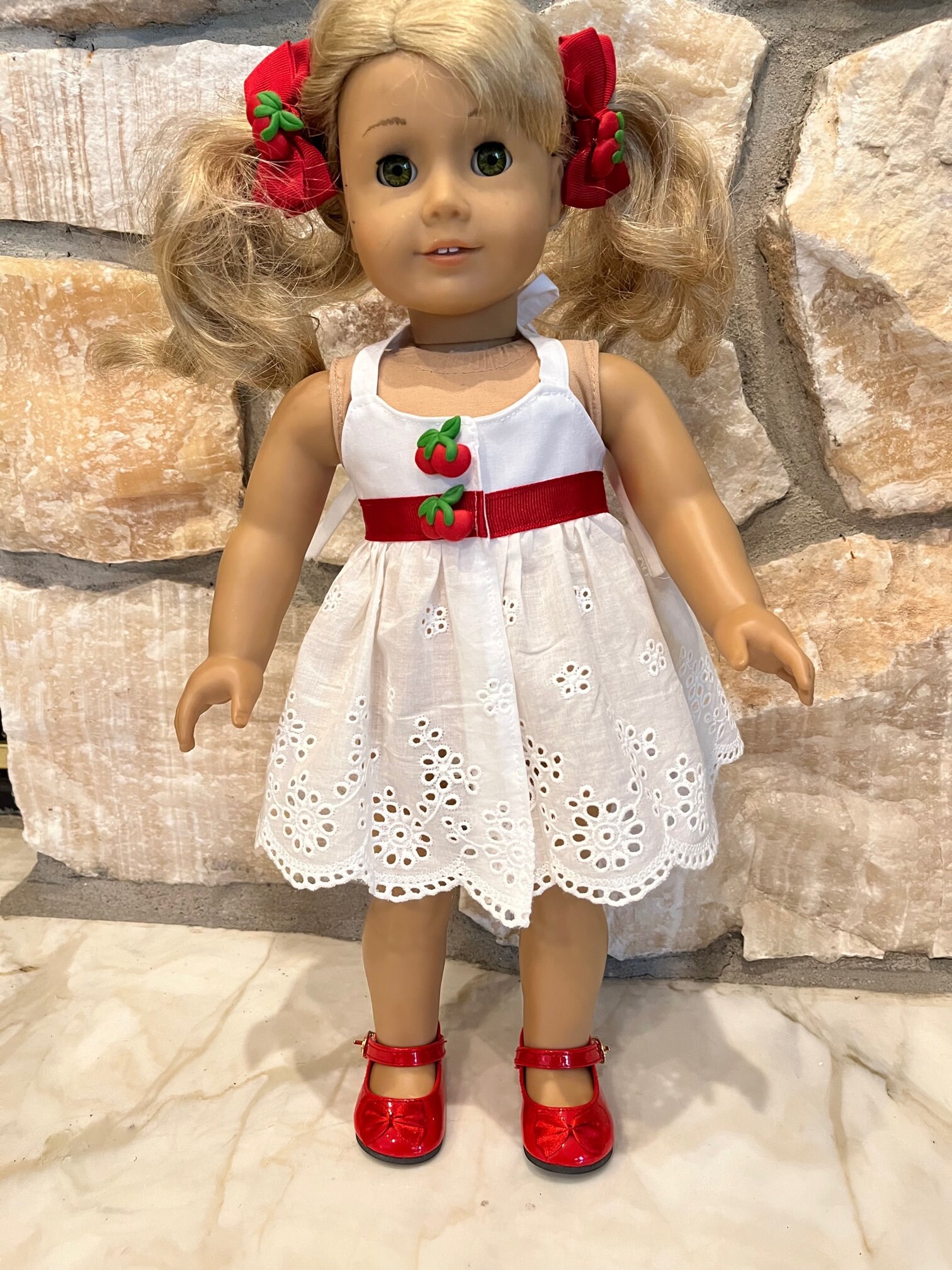 Fits Like American Girl Doll Clothes/ 18 Inch Doll Clothes/ Cherry Cuddler  Sundress - Etsy
