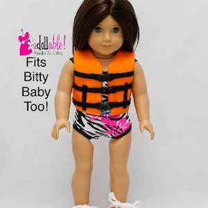 Fits like American Girl doll clothes/ 18 inch doll clothes/ Fun 2 Float Life Jacket