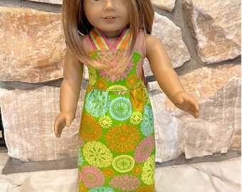 Fits like American Girl Doll Clothes/ 18 inch doll clothes/ Summertime Siesta Sundress