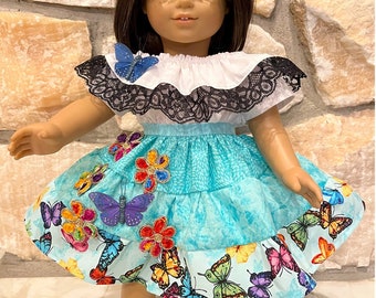 Fits like American Girl doll clothes/ 18 inch doll clothes/ Mirabel from Encanto Dress