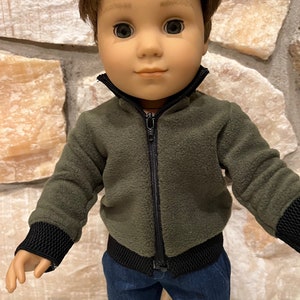 Fits like American boy doll clothes/ 18 inch boy doll clothes/ Mountain Fleece Jacket image 3