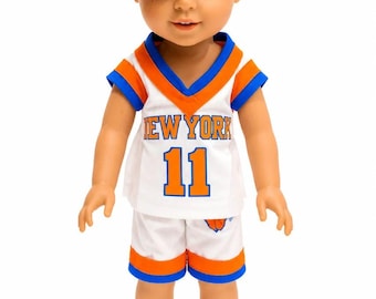 NBA-Uniform für 14,5-Zoll-Puppen: Individuell gestaltbares Basketballtrikot und Shorts-Set
