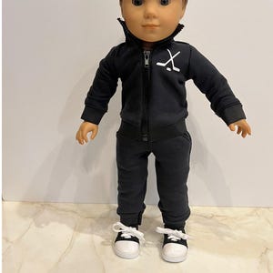 Fits like American boy doll clothes/ 18 inch doll clothes/ Sports Collection Hockey Jacket and Jogger Pants