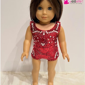 Fits like American Girl doll clothes/ 18 inch doll clothes/ Gymnastic G.O.A.T Leotard