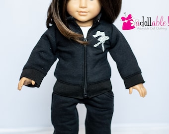 Fits like American Girl doll clothes/ 18 inch doll clothes/ Dance Jacket and Jogger Pants Separates