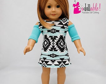 Fits like American Girl doll clothes/18 inch doll clothes/ Aztec Princess Dresss