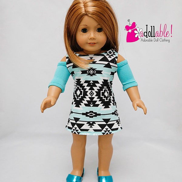Fits like American Girl doll clothes/18 inch doll clothes/ Aztec Princess Dresss