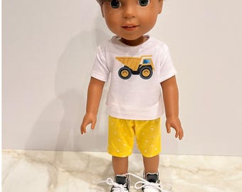 Fits like American boy doll clothes/ 14.5 inch doll clothes/ Bryant's Heavy-Duty Dump Truck Outfit