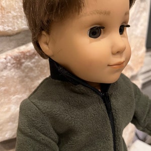 Fits like American boy doll clothes/ 18 inch boy doll clothes/ Mountain Fleece Jacket image 5