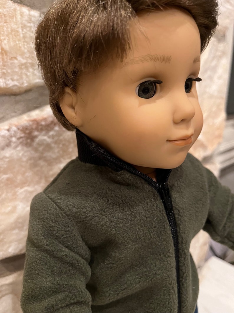 Fits like American boy doll clothes/ 18 inch boy doll clothes/ Mountain Fleece Jacket image 5