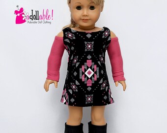 Fits like American Girl doll clothes/ 18 inch doll clothes/ Bewitched in Black Dress