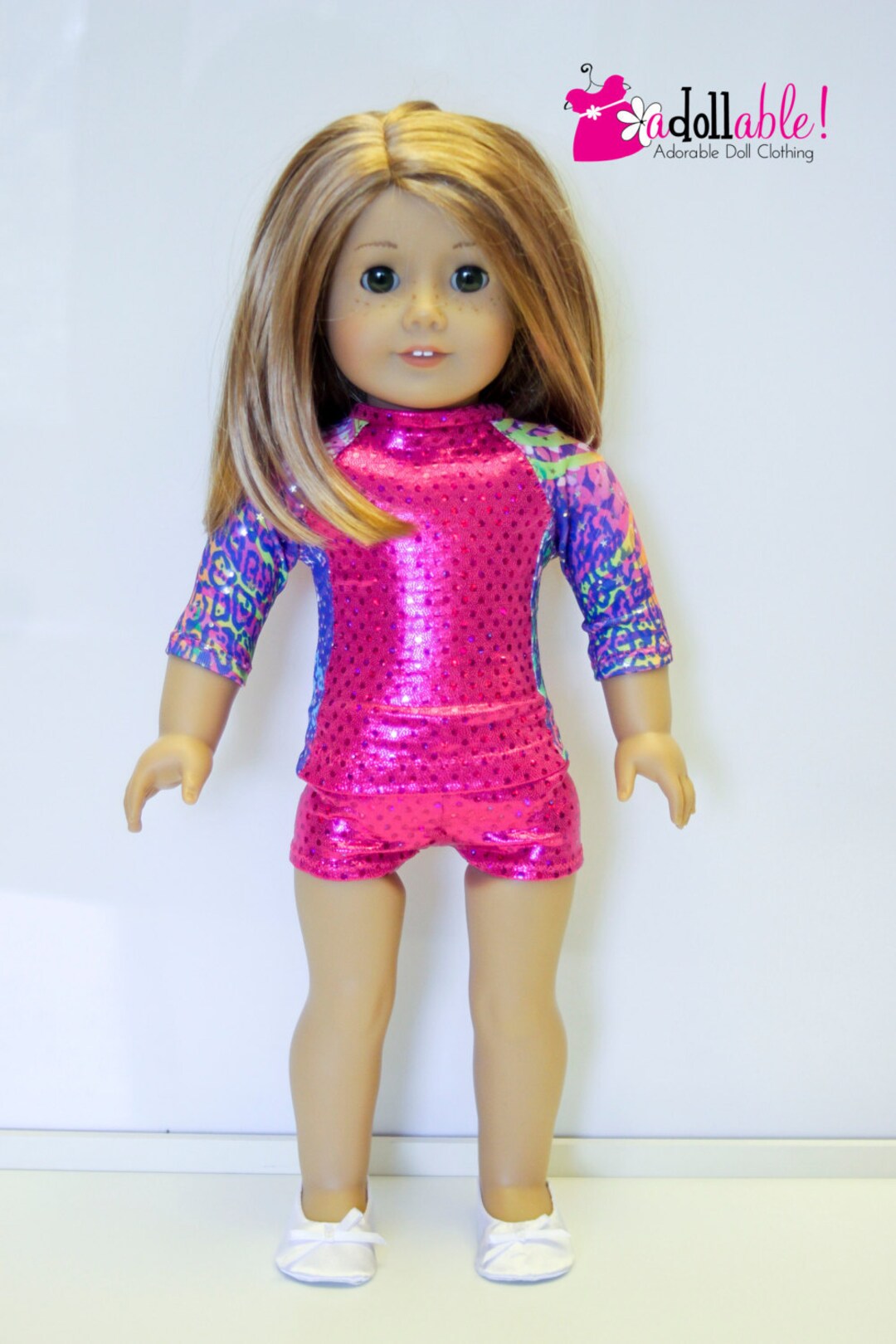 thumbnail image 2 of 18 Inch Doll Clothes Set - Striped Top And Pink Leggings - Fits American Girl Dolls - Multicolor 2 of 4