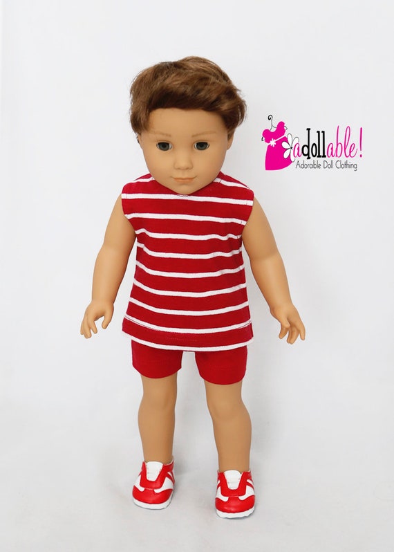18 inch Doll Clothes fits American Girl 3 PCS Red Snowflake Deer Sweater Outfit