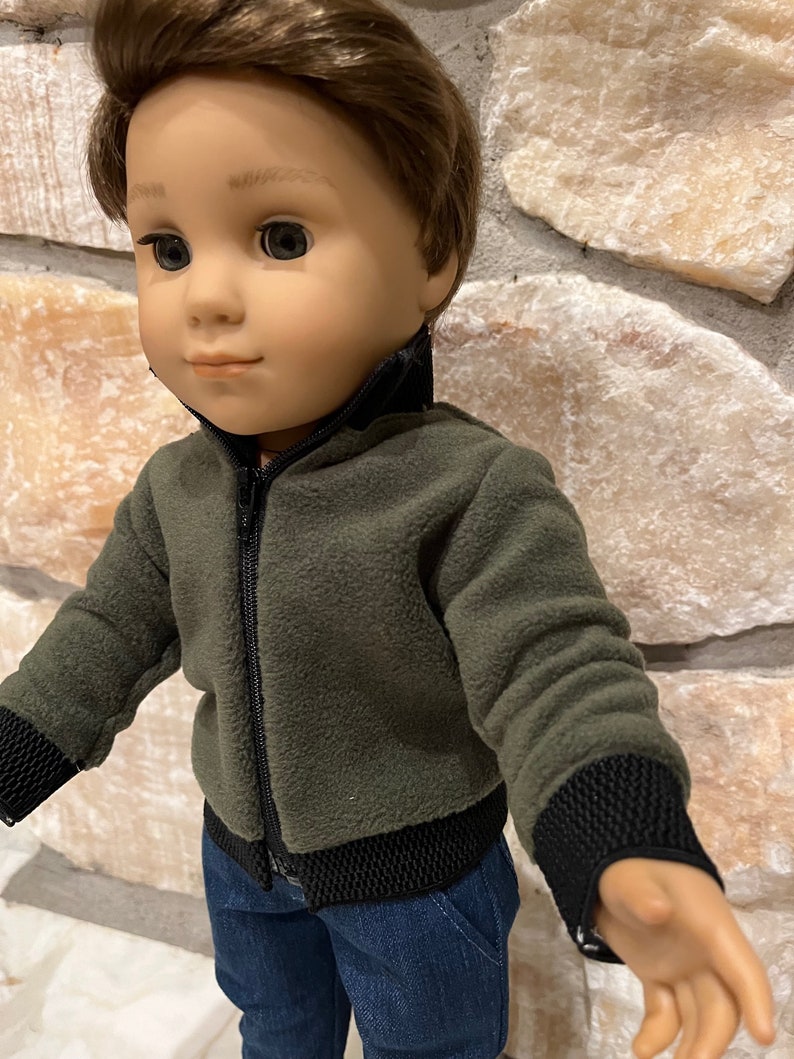 Fits like American boy doll clothes/ 18 inch boy doll clothes/ Mountain Fleece Jacket image 4