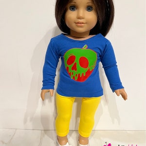 Fits like American Girl clothes/ 18 inch doll clothes/ Royal Pajamas Worthy of a Princess - Snow White