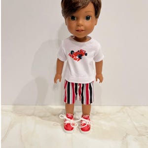Fits like American boy doll clothes/ 14.5 inch doll clothes/ Bryant&#39;s Rapid Race Car Outfit
