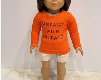 Fits like American Girl doll clothes/ 18 inch doll clothes/ Royal Pajamas Worthy of a Princess - Moana