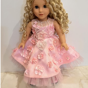 Fits like American Girl doll clothes/ 18 inch doll clothes/ Beautiful Cherry Blossom Gown