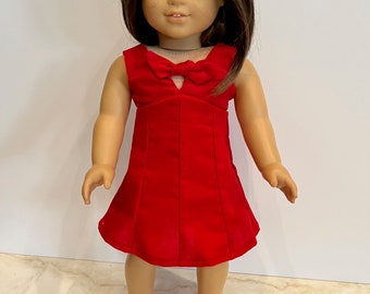 Fits like American Girl doll clothes/ 18 inch doll clothes/ Scarlet Radiance with the Bodice Knot