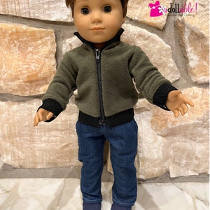 Fits like American boy doll clothes/ 18 inch boy doll clothes/ Mountain Fleece Jacket image 1