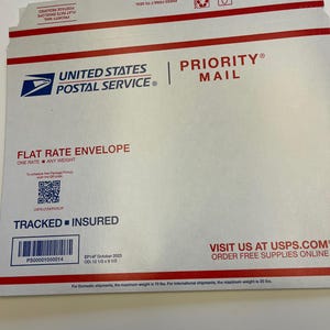 Add a Flat Rate Priority Mail Envelope to ADD to Your Order