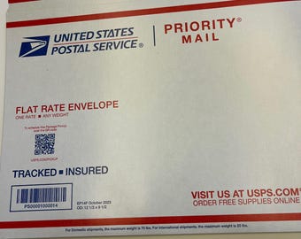 Add a Flat Rate Priority Mail Envelope to ADD to Your Order