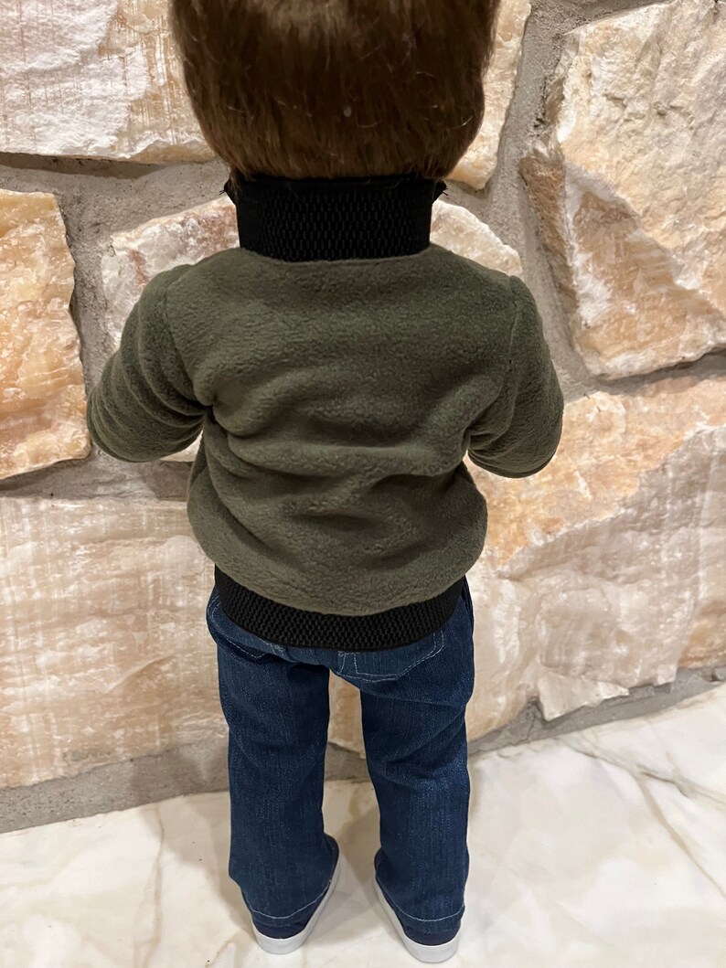 Fits like American boy doll clothes/ 18 inch boy doll clothes/ Mountain Fleece Jacket image 8