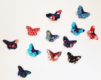 origami brooch butterfly fabric origami