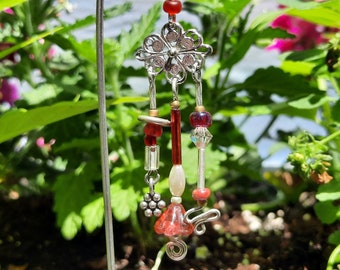 Fairy Wind Chime, Red - Fairy Garden Accessory WC-124