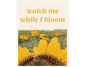 Watch Me While I Bloom - Rolled Sunflower Posters